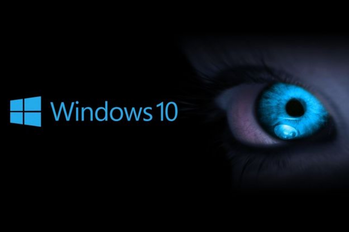 Windows 10 sur un fond d'œil